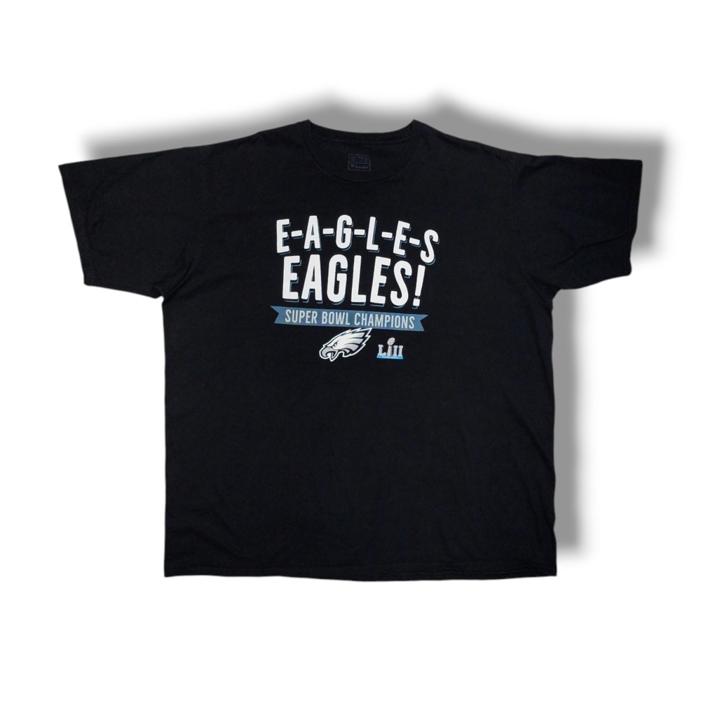 Fanatics Pro Line Philadelphia Eagles Super Bowl 52 Black T-Shirt Men's 2XL